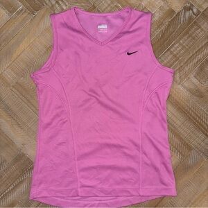 Nike Pink Fitted Sleeveless Tank Top